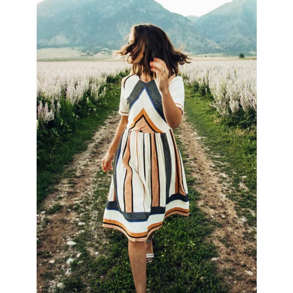 Piper‎ & Scoot The eleanor Striped Midi Dress